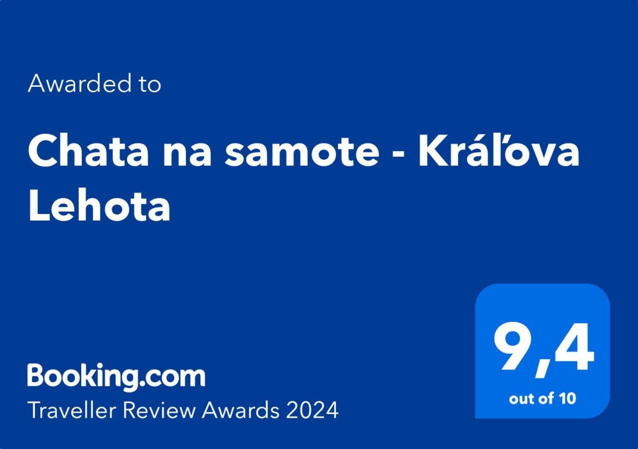 Chata Na Samote - Kralova Lehota Exterior foto